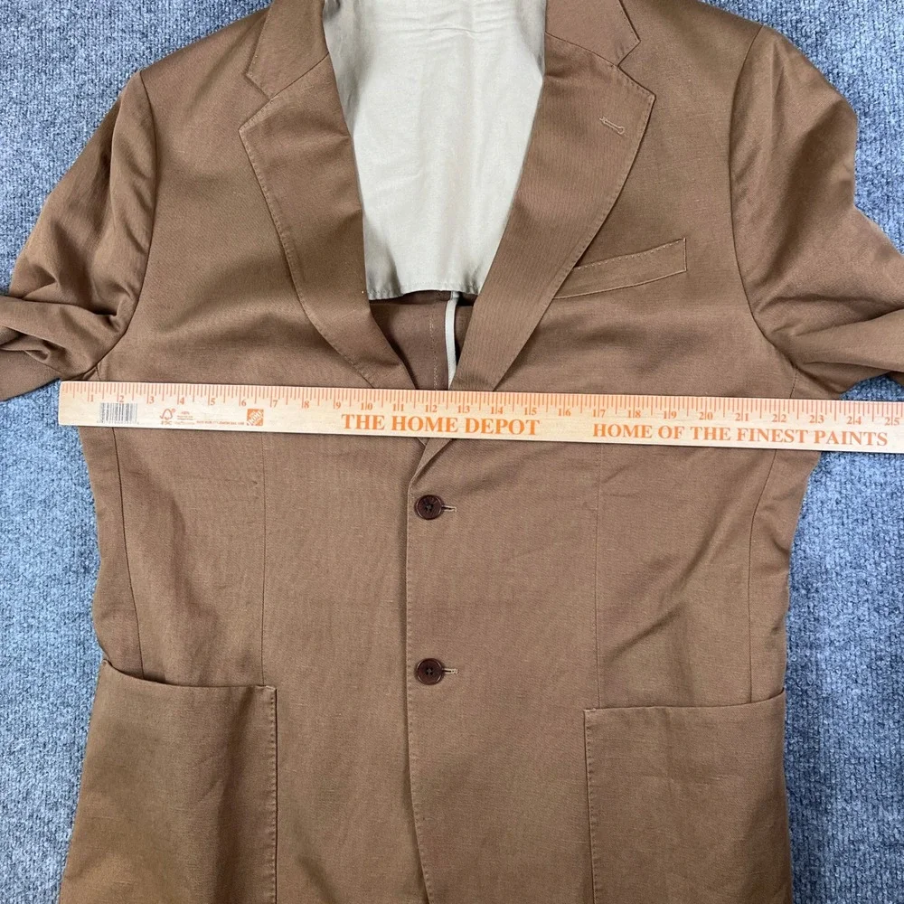 Banana Republic Jacket Mens 46L Brown Manifattura Emmetex Unstructured Linen